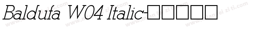 Baldufa W04 Italic字体转换